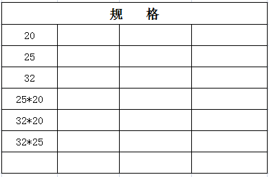 宏嶽PVC_U給水(shuǐ)管材管件（白色、灰色)__90°銅内絲三通(tōng)規格