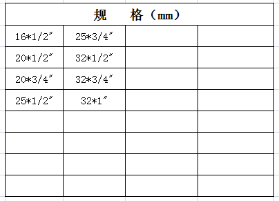 宏嶽PP-R管材管件(白色、灰色、綠色)__内螺紋彎頭規格